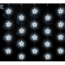 Гирлянда светодиодная Занавес белая 220B, 20 LED, провод прозрачный, IP54 RL-CMST2*2-T/W