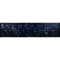 Гирлянда светодиодная Бахрома синяя с мерцанием 220B, 112 LED, провод прозрачный, IP54 RL-i3*0.5F-T/B
