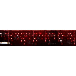Гирлянда светодиодная Бахрома красная с мерцанием 220B, 112 LED, провод белый, IP65 RL-i3*0.5F-CW/R