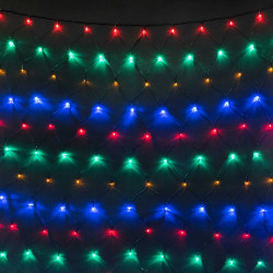 Светодиодная Сеть 2 x 2 м Разноцветная 24В, 256 LED, Провод Черный ПВХ, IP54