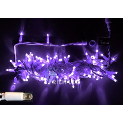 Гирлянда светодиодная фиолетовая постоянного свечения 24B, 100 LED, провод прозрачный, IP65 RL-S10C-24V-CT/V