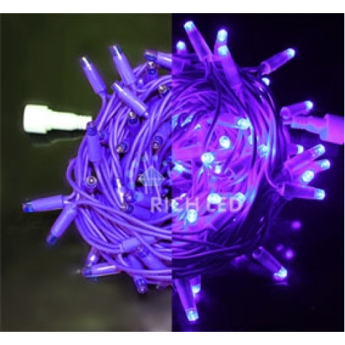 Гирлянда светодиодная фиолетовая постоянного свечения 220B, 100 LED, провод фиолетовый, IP65 RL-S10C-220V-C2V/V