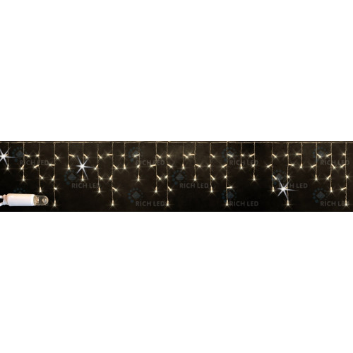 Гирлянда светодиодная Бахрома белая с мерцанием 220B, 112 LED, провод белый, IP65 RL-i3*0.5F-CW/WW