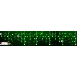 Гирлянда светодиодная Бахрома зеленая с мерцанием 220B, 112 LED, провод белый, IP65 RL-i3*0.5F-CW/G