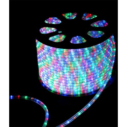 Светодиодный Дюралайт Ø13 мм Разноцветный 220В, 36 LED/м, Свечение 360°, IP65, Бухта 100м