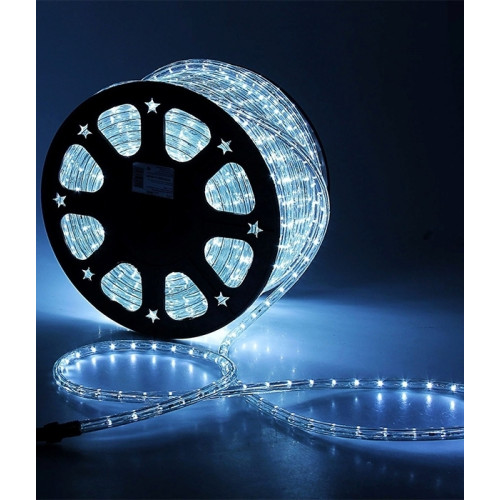 Светодиодный Дюралайт Ø13 мм Белый 24В, 36 LED/м, Свечение 360°, IP65, Бухта 100м