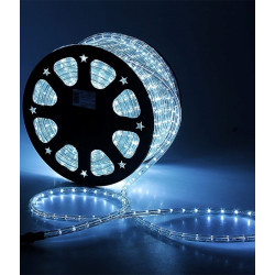 Светодиодный Дюралайт Ø13 мм Белый 220В, 36 LED/м, Свечение 360°, IP65, Бухта 100м