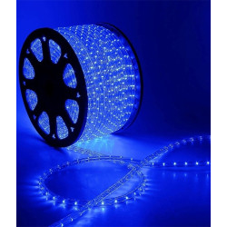Светодиодный Дюралайт Ø13 мм Синий 220В, 36 LED/м, Свечение 180°, IP65, Бухта 100м