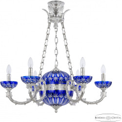 Подвесная люстра хрустальная 71009P/6/210 NW P Clear-Blue/H-1I Y8