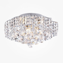 Потолочная люстра хрусталь Charm 16017/6 белый с серебром Strotskis