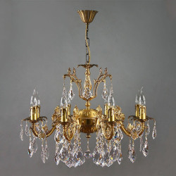 Подвесная люстра Ambiente Granada 2118/8 AB Leaf crystal