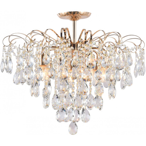 Люстра потолочная на штанге Crown 1113/7PL E27*60W White/Gold