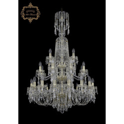 Хрустальная подвесная люстра 11.23.16+8+4.300.3d.XL-130.Gd.Dr