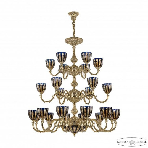 Подвесная люстра 72101P/12+6+6/360/3d G P1 U Amber-Blue/H-1H