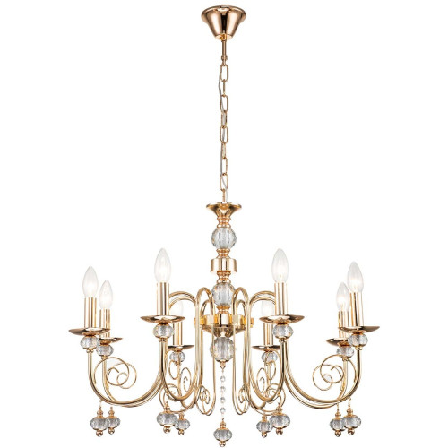 Подвесная люстра Shine 678/8PL E14*40W Gold