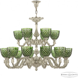 Подвесная люстра Florence 71101/12+6/300/2d NW P1 U Clear-Green/H-1J