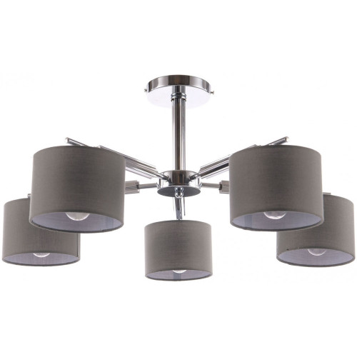 Люстра потолочная на штанге Isabel 700/5P E27*60W Chrome/Grey