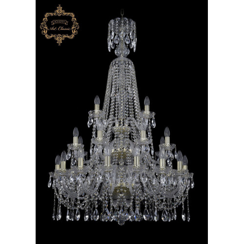 Хрустальная подвесная люстра 11.12.16+8+4.300.3d.XL-132.Gd.Sp