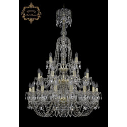 Хрустальная подвесная люстра 11.11.16+8+4.300.3d.XL-128.Gd.Sp