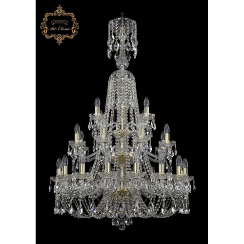 Хрустальная подвесная люстра 11.21.16+8+4.300.3d.XL-130.Gd.Sp