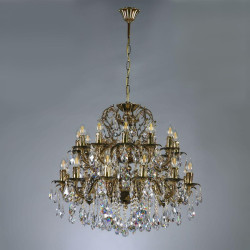 Подвесная люстра Ambiente Granada 2118/12+12 AB Leaf Crystal