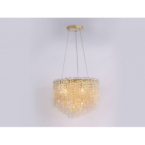 Подвесная люстра хрустальная 10909/C gold