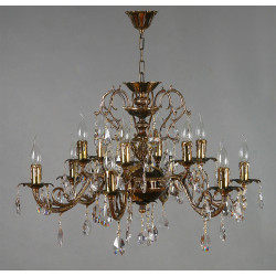 Подвесная люстра Ambiente Alicante 8888/6+6 PB Leaf crystal