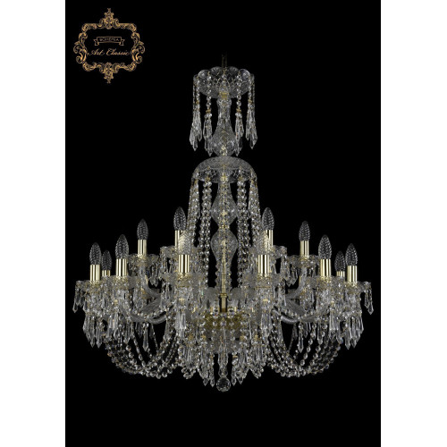 Хрустальная подвесная люстра 11.23.12+6.300.XL-92.Gd.Dr