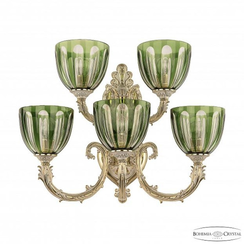 Бра 7109B16/3+2/210 GW P1 U Clear-Green/H-1H