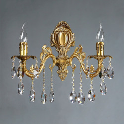 Бра Ambiente Granada 2118/2 AB Leaf crystal