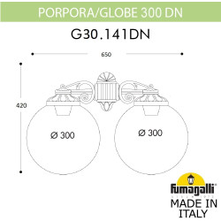 Настенный фонарь уличный GLOBE 300 G30.141.000.WZF1RDN
