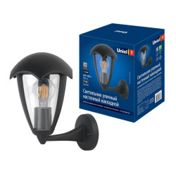 Настенный фонарь уличный UUL-S80A 60W/E27 IP54 BLACK