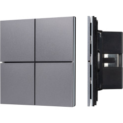 INTELLIGENT Кнопочная панель KNX-304-23-IN Grey (BUS, Frameless) (IARL, IP20 Металл, 2 года) 038366