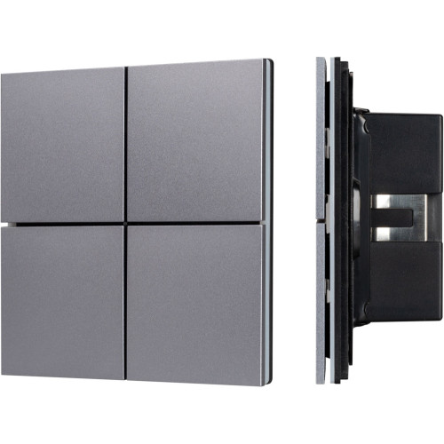 INTELLIGENT Кнопочная панель KNX-304-23-IN Grey (BUS, Frameless) (IARL, IP20 Металл, 2 года) 038366