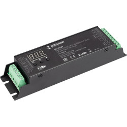 INTELLIGENT Декодер SMART-DMX512-305-63-RDM-SUF Black (12-48V, 5x4A, Terminal) (IARL, IP20 Металл, 5 лет) 036244
