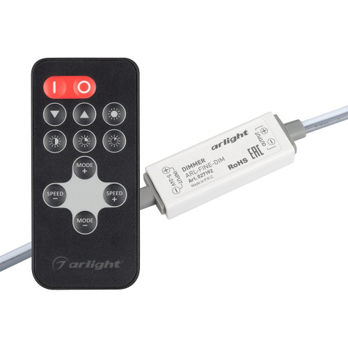 Диммер ARL-FINE-DIM Black (5-24V, 1x5A, RF ПДУ 11кн) (Arlight, IP20 Пластик, 1 год) 027192