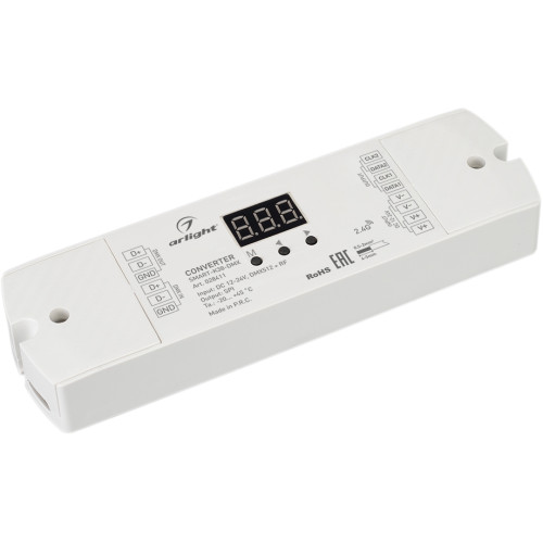 Конвертер SMART-K38-DMX (12-24V, SPI, 2.4G) (Arlight, IP20 Пластик, 5 лет) 028411