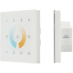 INTELLIGENT Сенсорная панель DALI-901-11-4G-4SC-MIX-DT8-IN White (BUS/230V) (IARL, IP20 Пластик, 3 года) 037198
