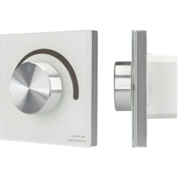 Панель SMART-P98-DIM-G-IN White (230V, 1.5A, 0/1-10V, Rotary, 2.4G) (Arlight, Стекло) 028432