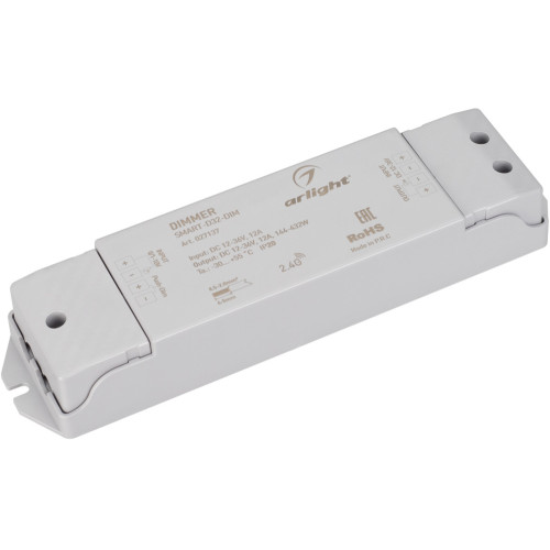 Диммер SMART-D32-DIM (12-36V, 12A, 0/1-10V) (Arlight, IP20 Пластик, 5 лет) 027137