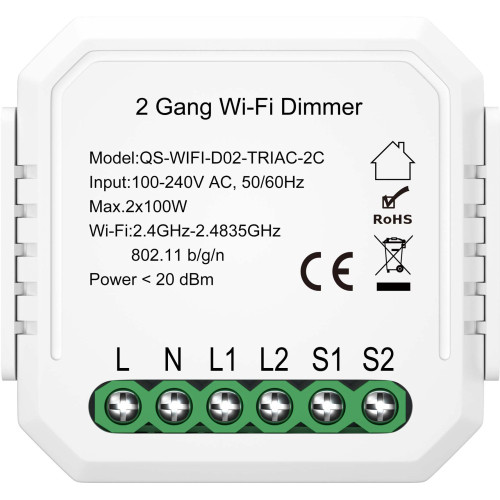WIFI диммируемое реле 2 канала ST Luce Around ST9000.500.02CDIM