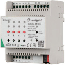 INTELLIGENT Диммер KNX-204-DIM-DIN (12-48V, 8x0.35/4x0.7/2x1A) (IARL, Пластик) 025660