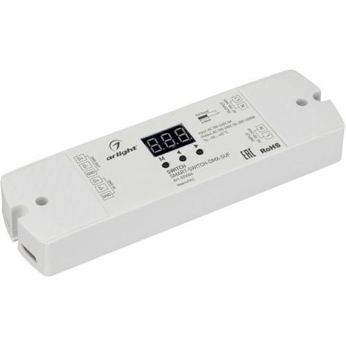 Выключатель SMART-SWITCH-DMX-SUF (230V, 5A) (Arlight, IP20 Пластик, 3 года) 033004