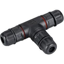 Коннектор тройной NEO-CON-T-2pin-BK (3-7mm, IP67) (Arlight, IP67 Пластик, 3 года) 024937