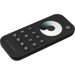 Пульт SMART-R24-DIM Black (8 зон, 2.4G) (Arlight, IP20 Пластик, 5 лет) 031935
