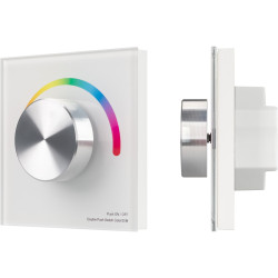Панель SMART-P8-RGB-G-IN White (12-24V, 3x4A, Rotary, 2.4G) (Arlight, IP20 Пластик, 5 лет) 033764