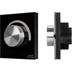 Панель SMART-P91-DIM-G-SUF Black (230V, Rotary, 2.4G) (Arlight, IP20 Пластик, 5 лет) 028425