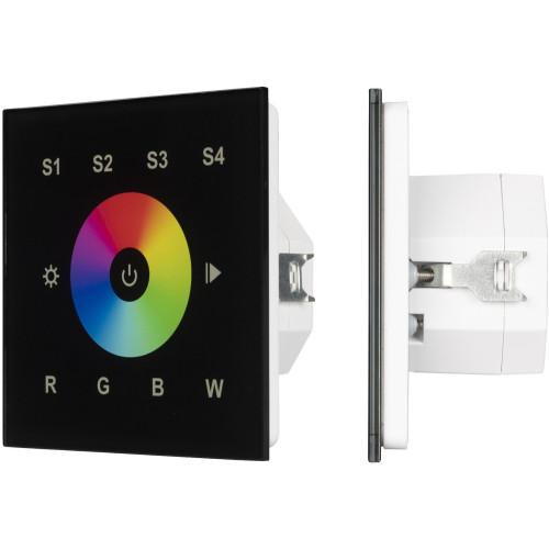 INTELLIGENT Сенсорная панель DALI-901-11-1G-4SC-RGBW-DT8-IN Black (BUS/230V) (IARL, IP20 Пластик, 3 года) 037199