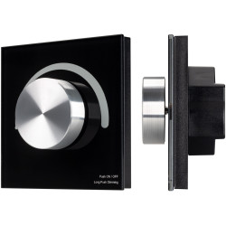 Панель SMART-P1-DIM-G-IN Black (3V, Rotary, 2.4G) (Arlight, IP20 Пластик, 5 лет) 033753