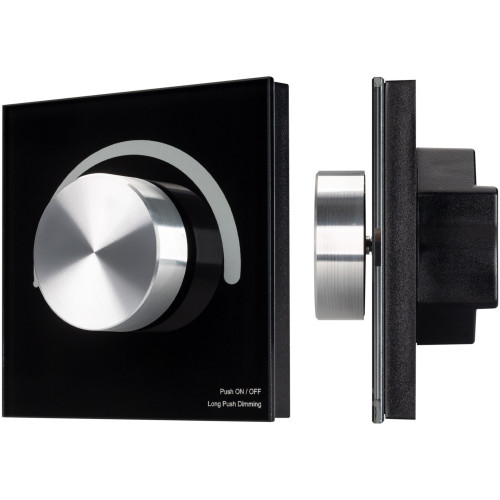 Панель SMART-P1-DIM-G-IN Black (3V, Rotary, 2.4G) (Arlight, IP20 Пластик, 5 лет) 033753